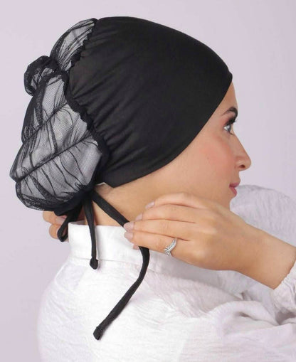 امطة بونيه قطن مع تول وربطة - ALTUKA HIJABI AJMAN CITY CENTER