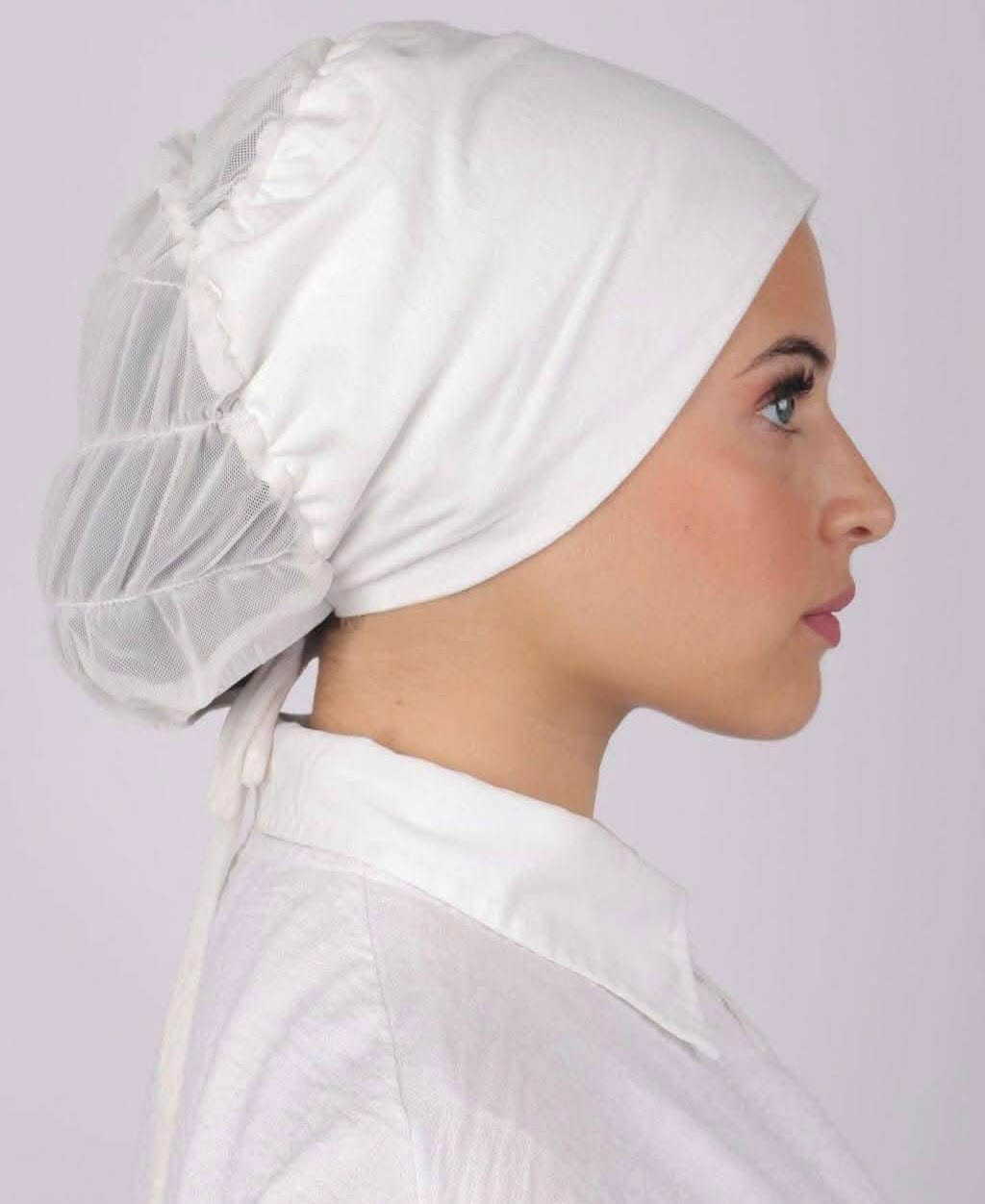 امطة بونيه قطن مع تول وربطة - ALTUKA HIJABI AJMAN CITY CENTER
