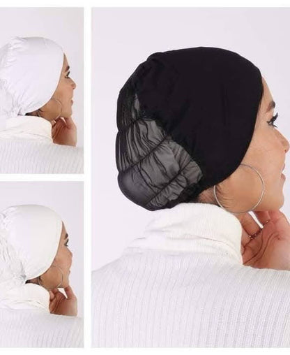 امطة بونيه قطن مع تول وربطة - ALTUKA HIJABI AJMAN CITY CENTER
