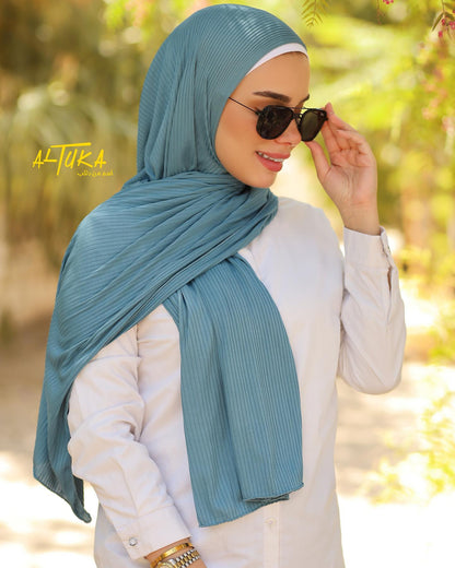 حجاب قطن كويتي مقلم - ALTUKA HIJABI AJMAN CITY CENTER