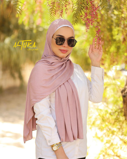 حجاب قطن كويتي مقلم - ALTUKA HIJABI AJMAN CITY CENTER