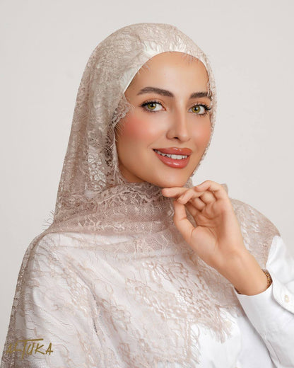 شال دانتيل كامل فرنسي