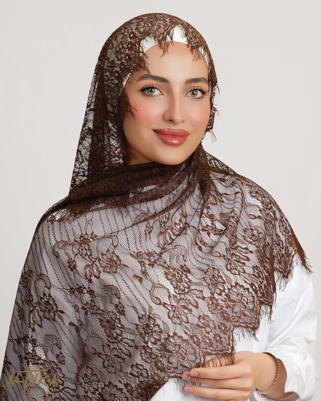 شال دانتيل كامل فرنسي