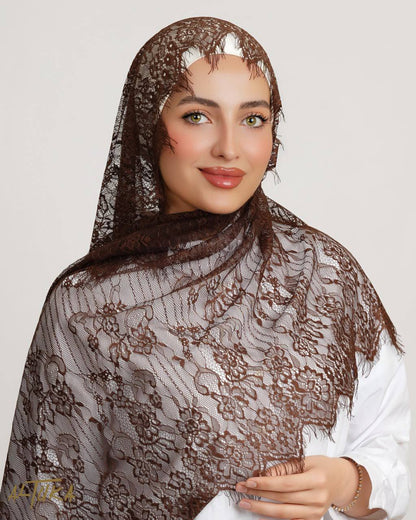 شال دانتيل كامل فرنسي
