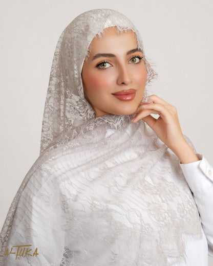 شال دانتيل كامل فرنسي