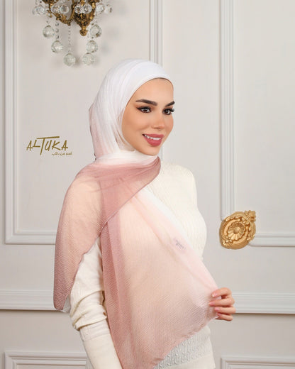 pink rainbow كشمير بينك مموج - ALTUKA HIJABI AJMAN CITY CENTER