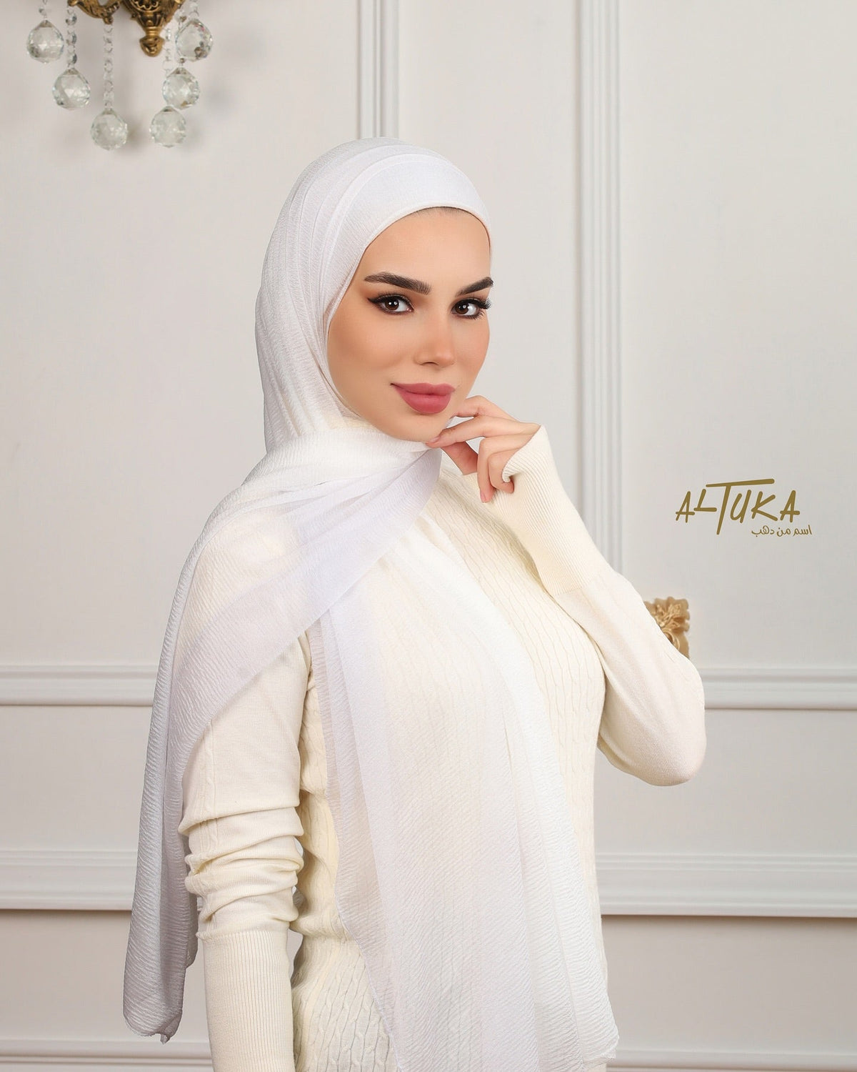pink rainbow كشمير بينك مموج - ALTUKA HIJABI AJMAN CITY CENTER
